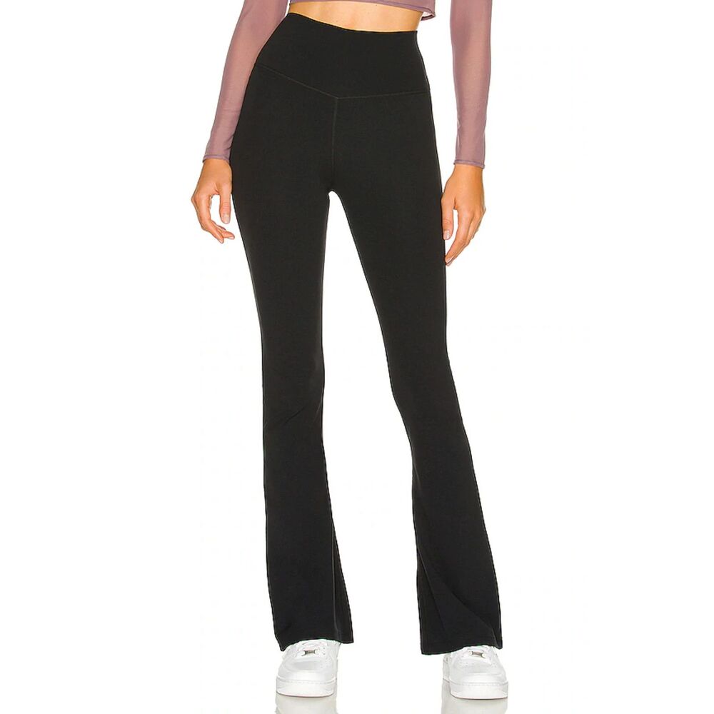 Splits59 Womens Black High Waisted Airweight Flare Pants (No Sz - Best For XS/S)